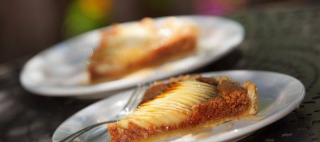 Poached Pear Almond Tart